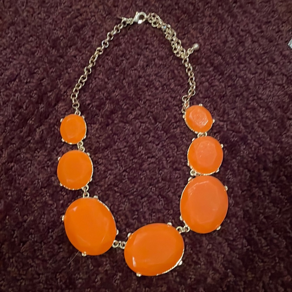 Fun orange and gold detailed necklace